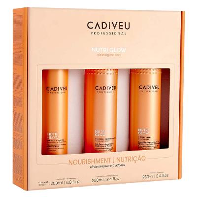 Cadiveu Professional Nutri Glow Kit – Shampoo + Condicionador + Booster Milagroso