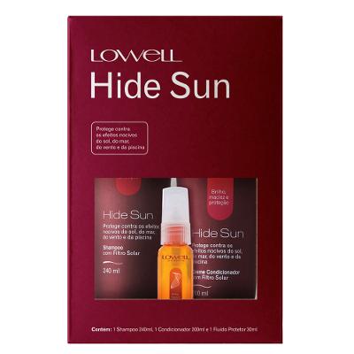 Lowell Hide Sun Kit -  Shampoo + Condicionador + Fluído