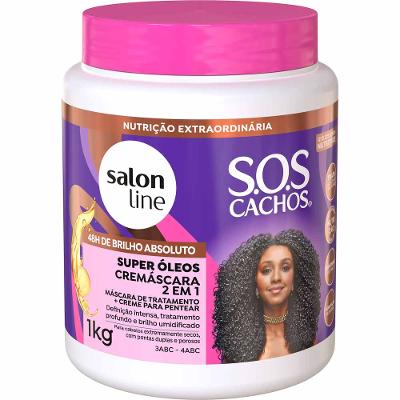 Cremáscara 2 em 1 Salon Line - S.O.S Cachos Super Óleos Nutritivos