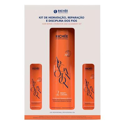 Richée Professional Argan e Ojon Kit - Shampoo + Ativo Redutor + Máscara