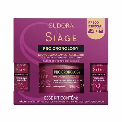 Eudora Siàge Kit Máscara Pro Cronology Reconstrução Pro Cronology Siàge Drop Nutrição Pro Cronology