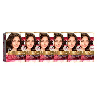 L'Oréal Paris Coloração Imédia Excellence 4 Cast. Natural Kit - 6 Unidades