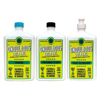 Kit Ondulados Lola Cosmetics - Shampoo + Condicionador + Creme de Pentear