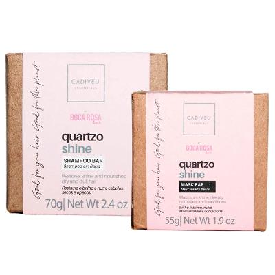 Cadiveu Professional Quartzo Shine by Boca Rosa Hair - Kit Shampoo + Máscara Em Barra