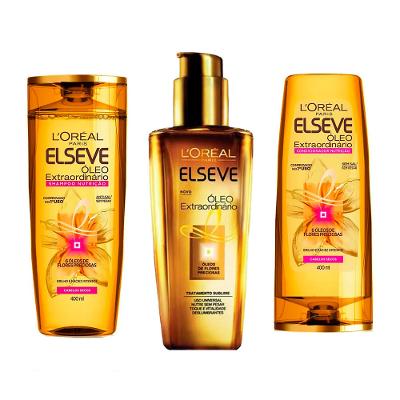 L'Oréal Paris Elseve Óleo Extraordinário Kit - Shampoo + Condicionador + Tratamento