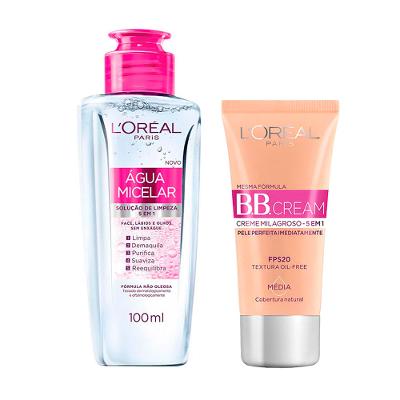 L'Oréal Paris Kit Skin Care - Água Micelar + BB Cream Médio