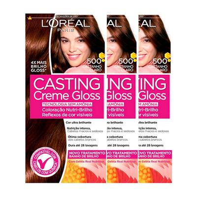 L'Oréal Paris Coloração Casting Creme Gloss Kit - 500 Castanho Claro