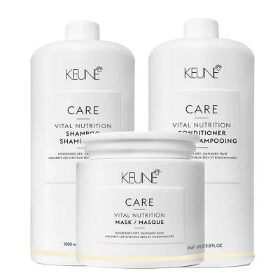 Keune Vital Nutrition Kit – Shampoo + Condicionador + Máscara