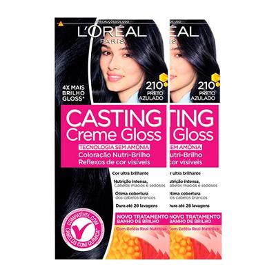 L'Oréal Paris Coloração Casting Creme Gloss Kit - 210 Preto Azulado