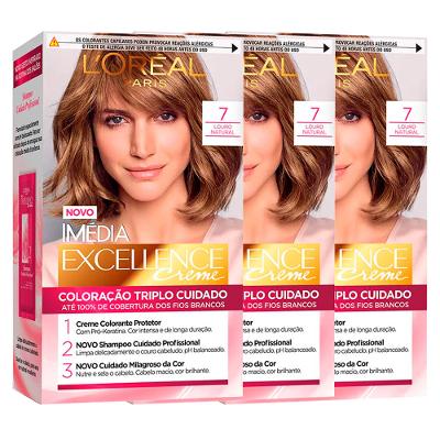 L'Oréal Paris Coloração Imédia Excellence Kit - 7 Louro Natural