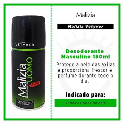 Malizia Vetyver Déodorant Malizia - Desodorante Masculino