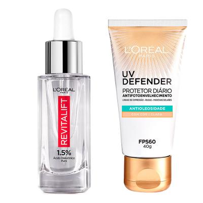 L'Oréal Paris Kit - Sérum Anti-idade + Protetor Solar FPS60