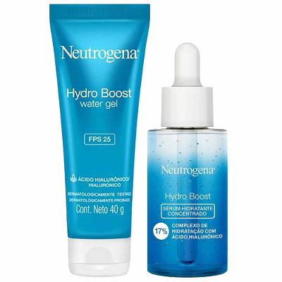 Neutrogena Hydro Boost Kit – Gel Hidratante Facial FPS25 + Sérum Hidratante