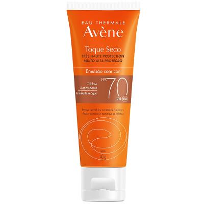 Protetor Solar com Cor Avène - Emulsão Solar Toque Seco FPS 70 Color