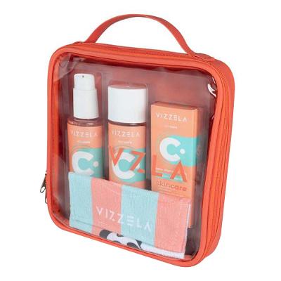 Vizzela Vitamina C Kit - Sabonete + Tônico + Sérum + Toalhinha + Necessaire