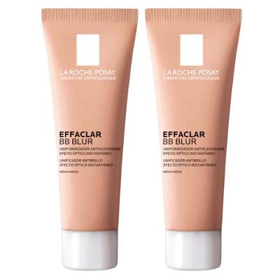 La Roche-Posay Effaclar BB Blur Mousse Kit com 2 Unidades – Base Uniformizadora Média – 20ml
