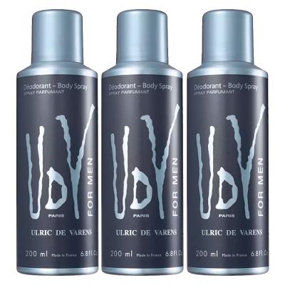 Kit Ulrich de Varens - 3x Body Spray UDV For Men