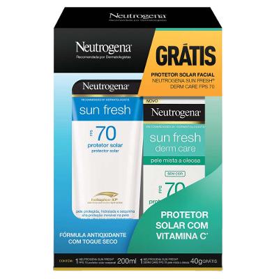 Neutrogena Sun Fresh FPS 70 Kit – Protetor Solar Corporal + Protetor Solar Facial