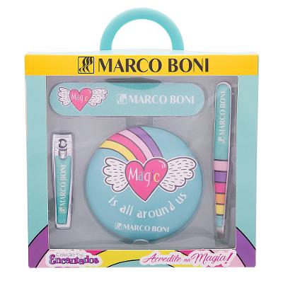 Marco Boni Manicure Coleções Kit – Espelho + Pinça + Cortador de Unhas + Lixa de Unha