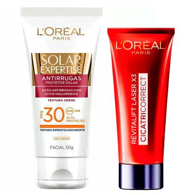L'Oréal Paris Kit - Cicatri-Correct + Solar Expertise Antirrugas FPS30