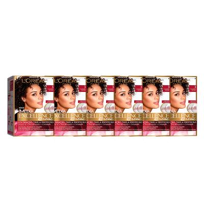L'Oréal Paris Coloração Imédia Excellence 3 Cast. Escuro Kit - 6 Unidades