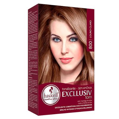 Haskell Tons claros Kit – Tonalizante + Tratamento pós + Emulsão + Luvas + Folheto