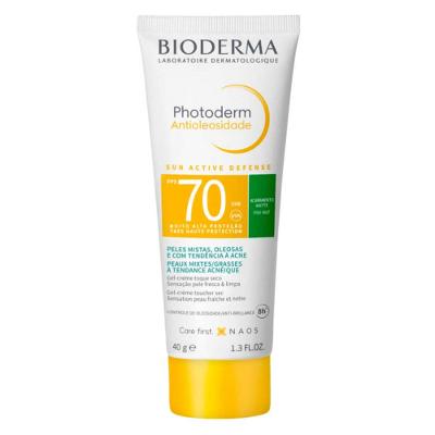 Protetor Solar Facial Bioderma Photoderm Antioleosidade FPS 70