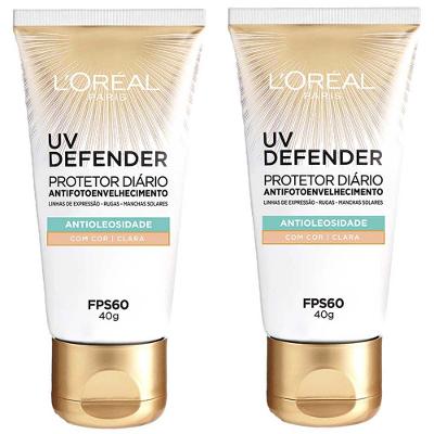 L'Oréal Paris UV Defender Kit - 2 Protetores Solares Faciais FPS60 cor Clara