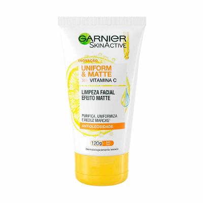 Gel de Limpeza Facial Garnier Skin - Uniform & Matte Vitamina C Antioleosidade