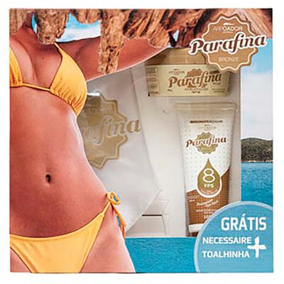 Parafina Bronze Kit - Acelerador de Bronzeado Veloster 120g + Bronzeador FPS8 120g + Necessaire + Toalhinha