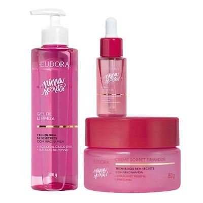 Niina Secrets Skin by Eudora Kit - Gel de Limpeza Facial + Sérum Firmador + Creme Facial Firmador
