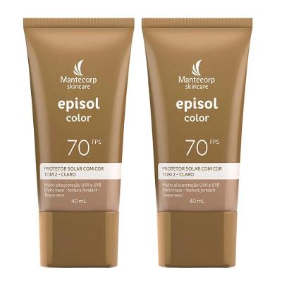 Mantecorp Skincare Episol Color Kit com 2 Protetores Solares com Cor FPS70 Tom 2