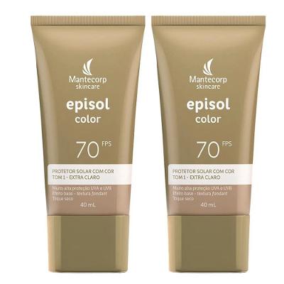 Mantecorp Skincare Episol Color Kit com 2 Protetores Solares com Cor FPS70 Tom 1