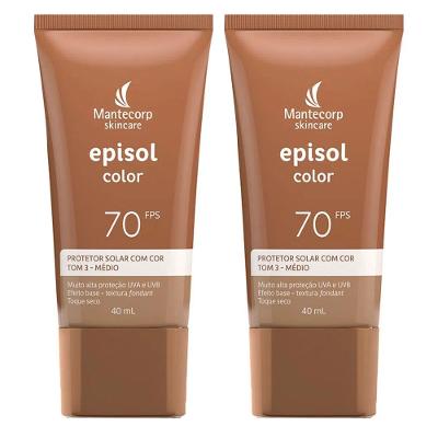 Mantecorp Skincare Episol Color Kit com 2 Protetores Solares com Cor FPS70 Tom 3