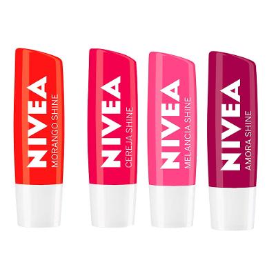 NIVEA Protetor Labial Shine Kit – Morango + Cereja + Amora + Melancia