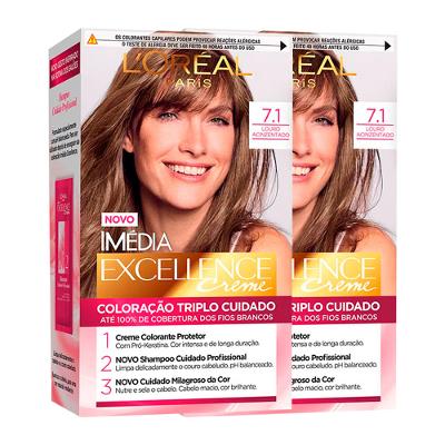 L’Oréal Paris Coloração Imédia Excellence Kit - 7.1 Louro Acinzentado