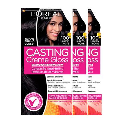 L'Oréal Paris Coloração Casting Creme Gloss Kit - 100 Preto Noite