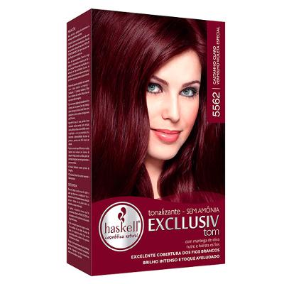 Haskell Tons Castanhos Kit – Tonalizante + Tratamento pós + Emulsão + Luvas + Folheto