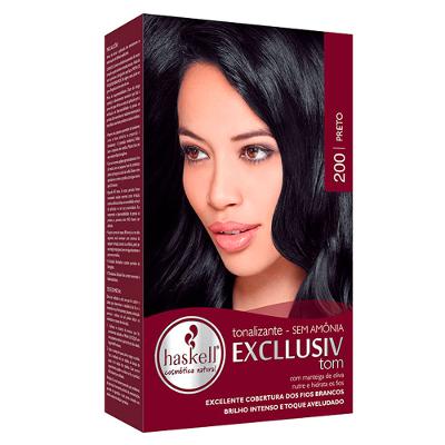 Haskell Tons Pretos Kit – Tonalizante + Tratamento pós + Emulsão + Luvas + Folheto