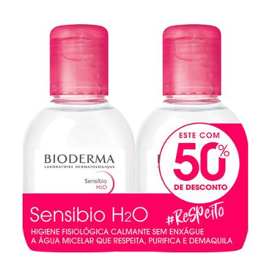 Kit Bioderma H2O Sensibio Água Micelar Calmante com 2 Unidades