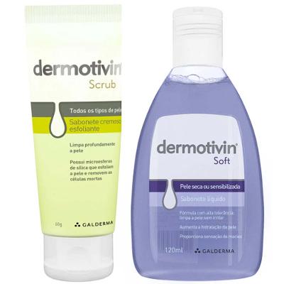 Dermotivin Kit – Sabonete Líquido + Esfoliante