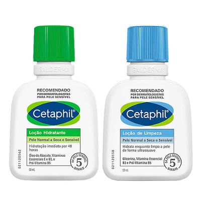 Cetaphil Travel Size Kit – Loção de Limpeza + Loção Hidratante