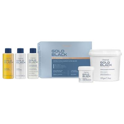 Amend Gold Black Kit Relaxamento Guanidina 1 Aplicação + 2 Retoques