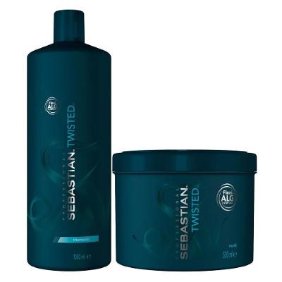 Kit Twisted Elastic Detangler Sebastian - Shampoo + Máscara - Tamanho Profissional