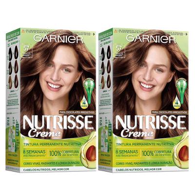 Kit Garnier Nutrisse - Coloração 57 Chocolate Amargo