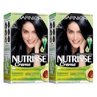 Kit Garnier Nutrisse - Coloração 210 Café Azulado