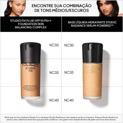Base Líquida M·A·C Soft Matte Studio Fix - Tons Médios FPS15