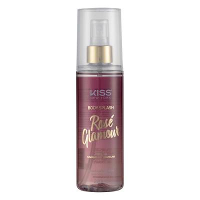 Body Splash Kiss New York Rose Glamour Perfume Corporal