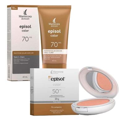 Mantecorp Skincare Episol Kit - Pó Compacto FPS50 + Protetor Solar Tom 2 Claro