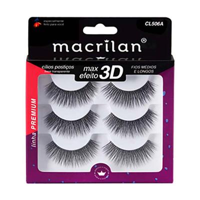 Cílios Postiços Macrilan - Fios Longos e Cruzados CL506A